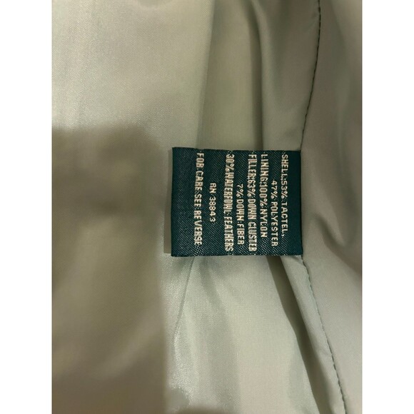 Vintage Larry Levine Down Jacket, sage green iridescent, belted, Puffer Medium - Picture 6 of 8